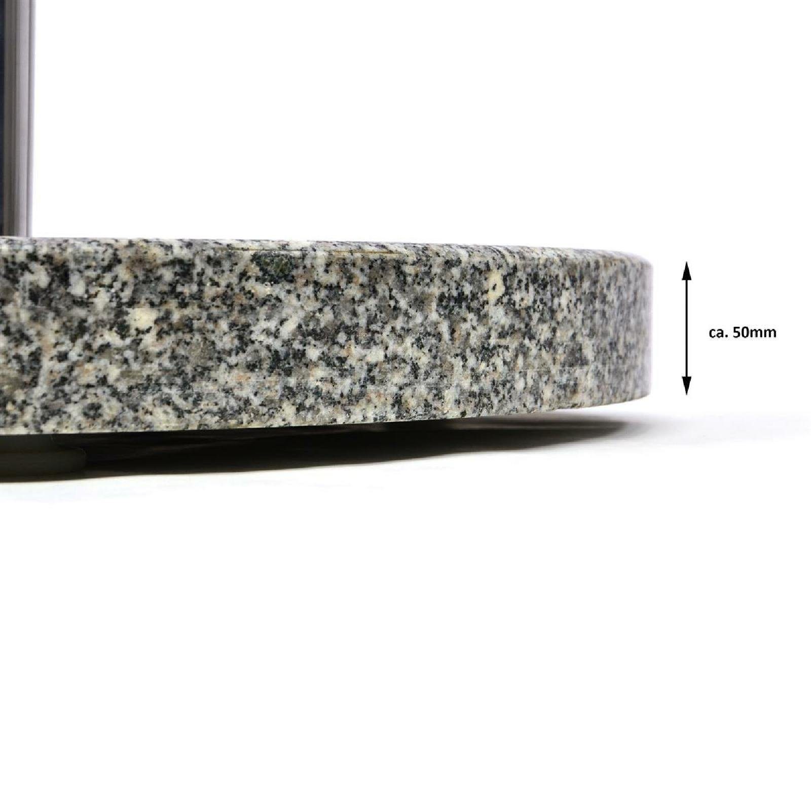 VCM Betonschirmständer Sonnenschirmständer mit Rollen Granit/Edelstahl