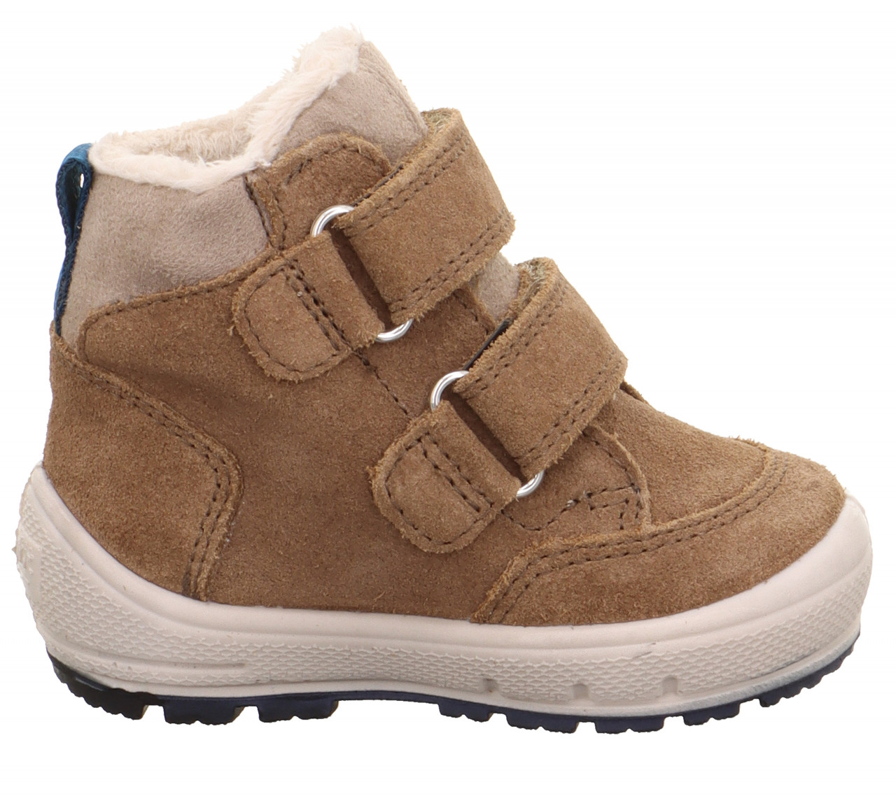 GROOVY - Braun/Blau Boots mit Klettverschluss