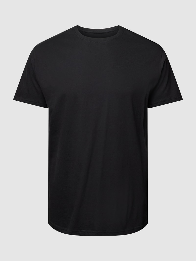 PLUS SIZE T-Shirt mit Rundhalsausschnitt Modell 'MAVERICK' in schwarz