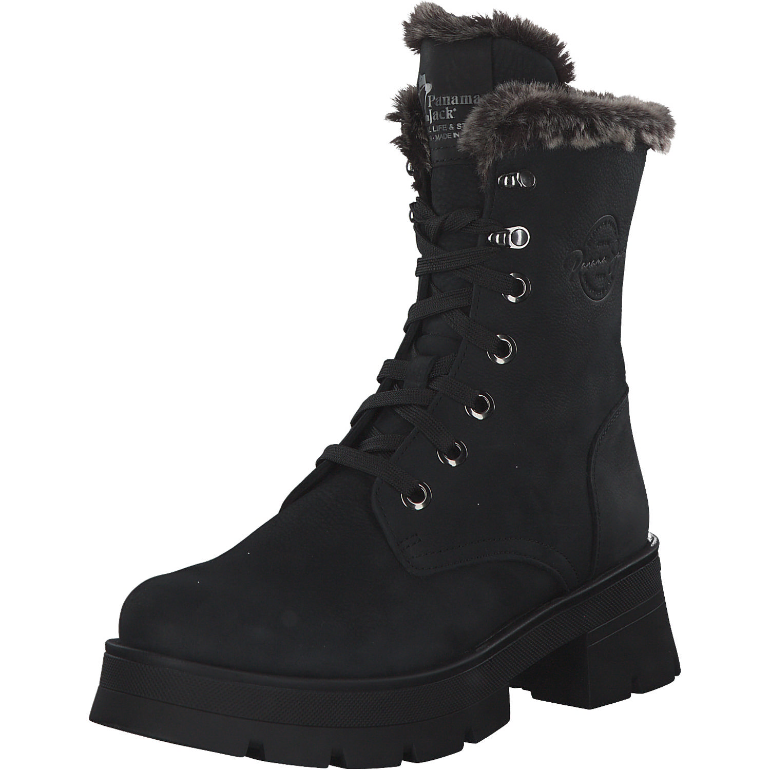 Panama Jack Clare B, Schnürstiefel, Damen, Schwarz (Negro/Black)
