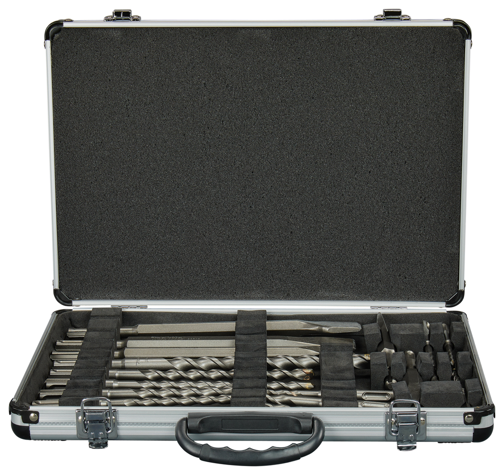 Makita Zubehör D-21200 Bohrer-/Meißelset SDS-PLUS, 17-teilig im Aluminiumkoffer