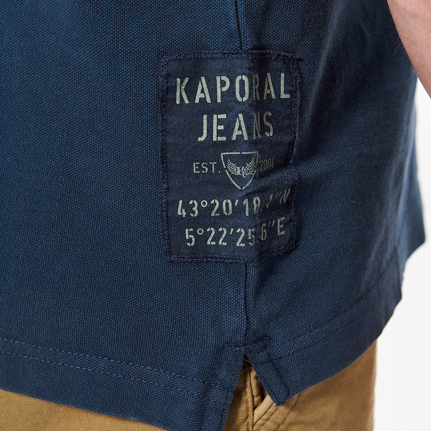 MISTA  Polo bleu Homme en 100% coton
