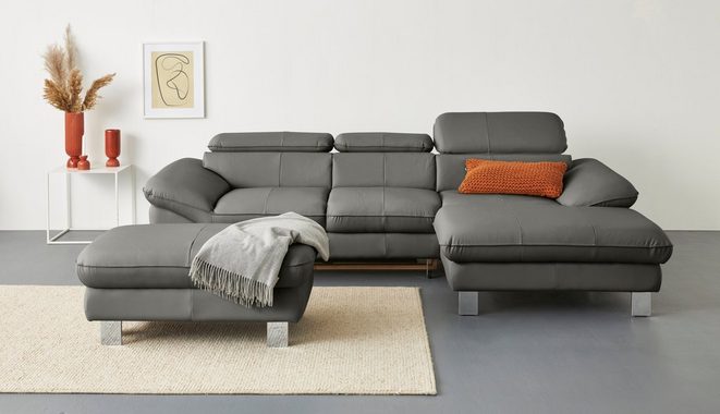 COTTA Ecksofa Driver, mit Kopfteilverstellung, wahlweise mit Bettfunktion