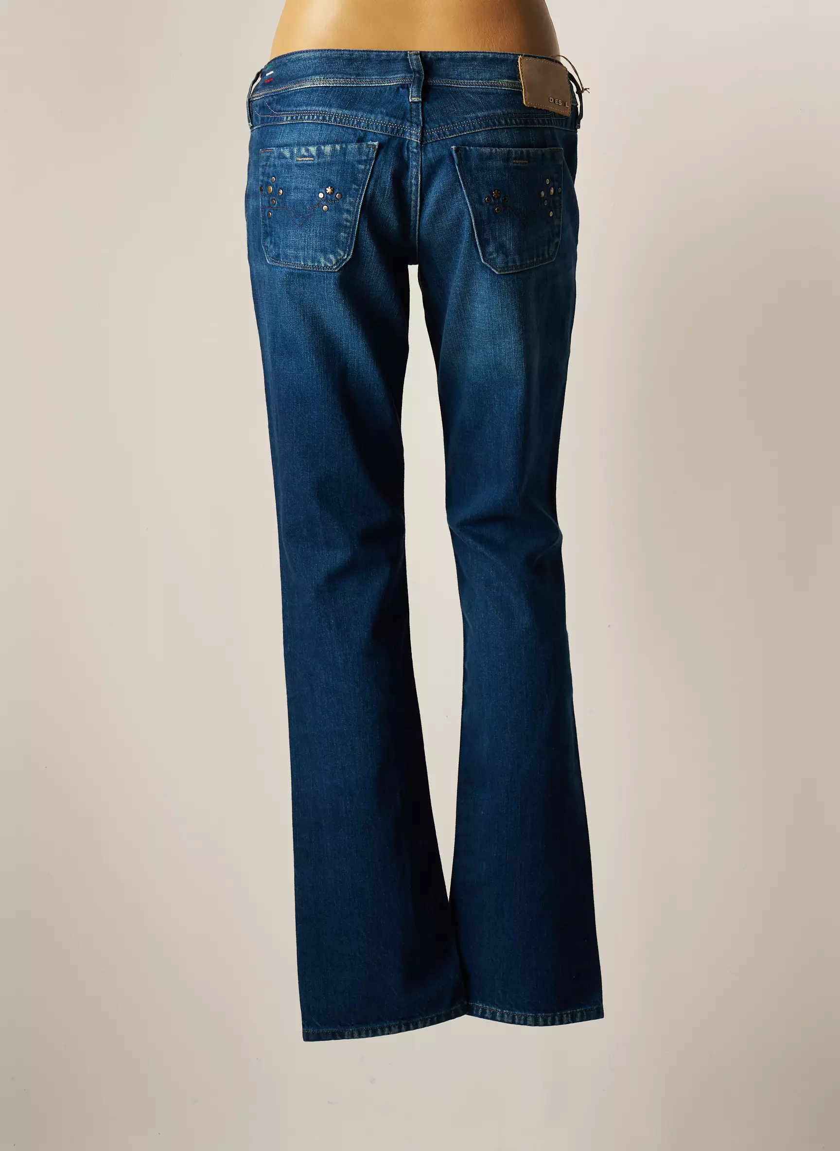 Diesel Jeans Coupe Droite Femme couleur bleu