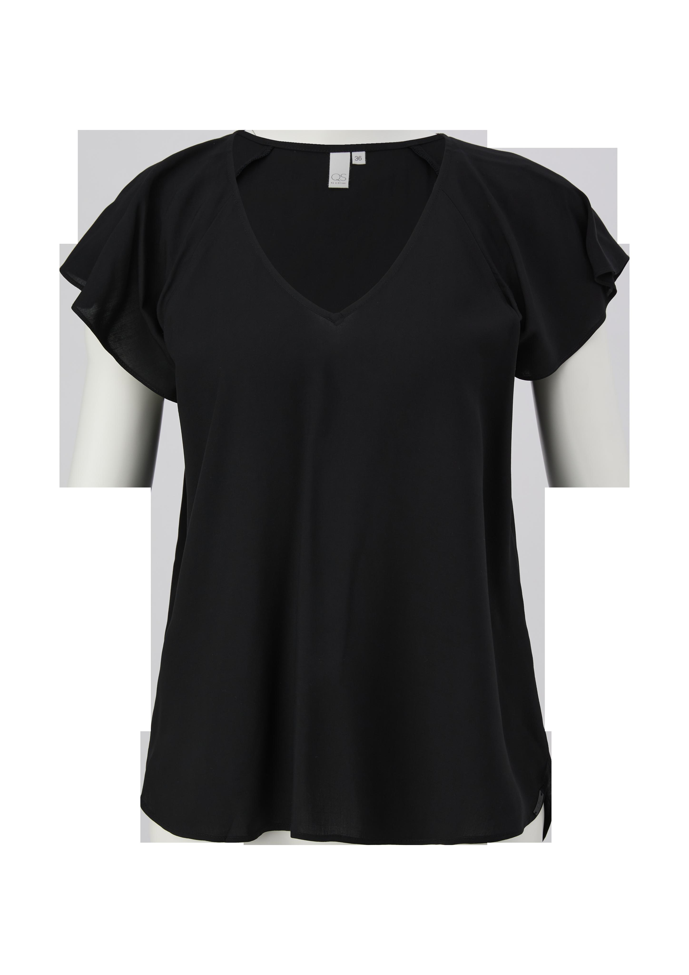 Viskosebluse mit V-Ausschnitt  2132616-9999