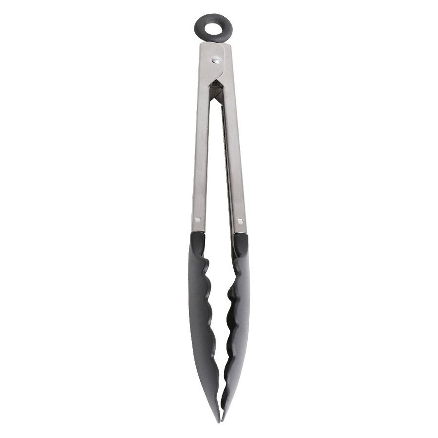 BURI Grillzange Anrichtezange 28cm Servierzange Nudelzange Küchenzange Salatgreifer Gr