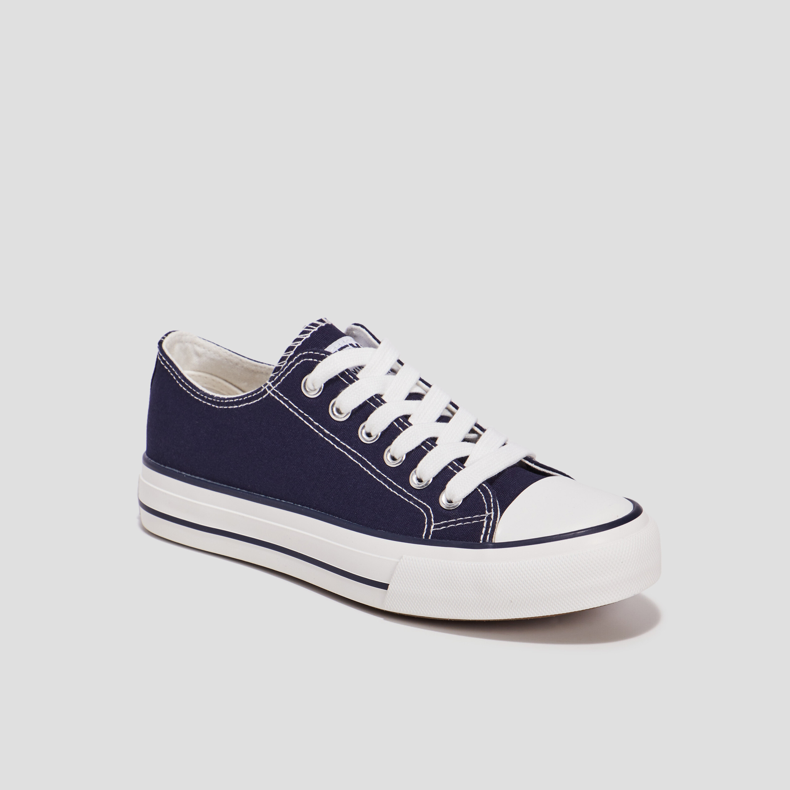 Tennis en toile à lacets Creeks bleu marine garçon | La Halle