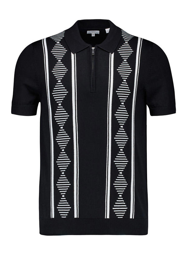 Ben Sherman, Pullover, Bio Baumwolle, schwarz-offwhite gemustert
