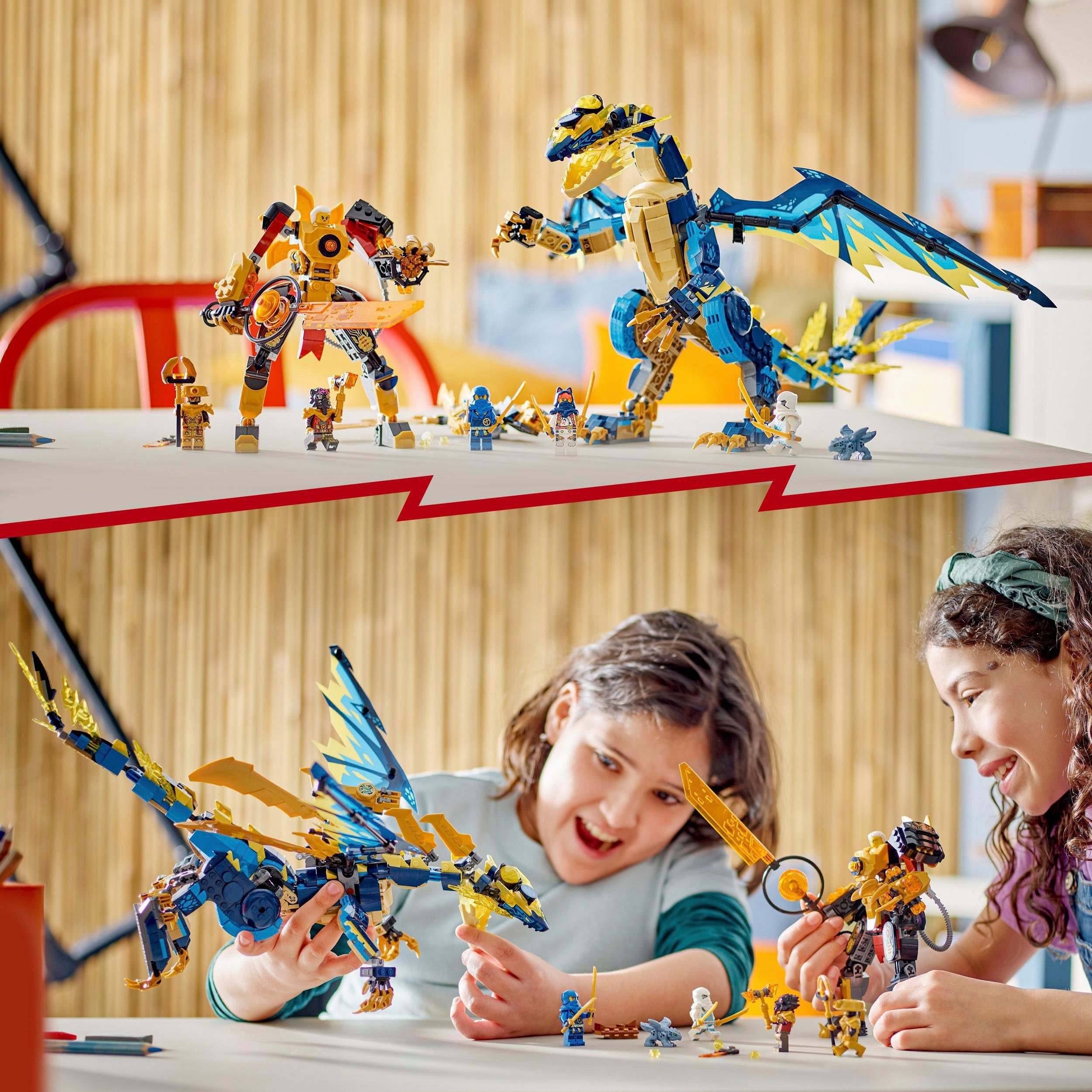 LEGO® Konstruktionsspielsteine Kaiserliches Mech-Duell gegen den Elementardrachen (71796), (1038 St), LEGO® NINJAGO; Made in Europe