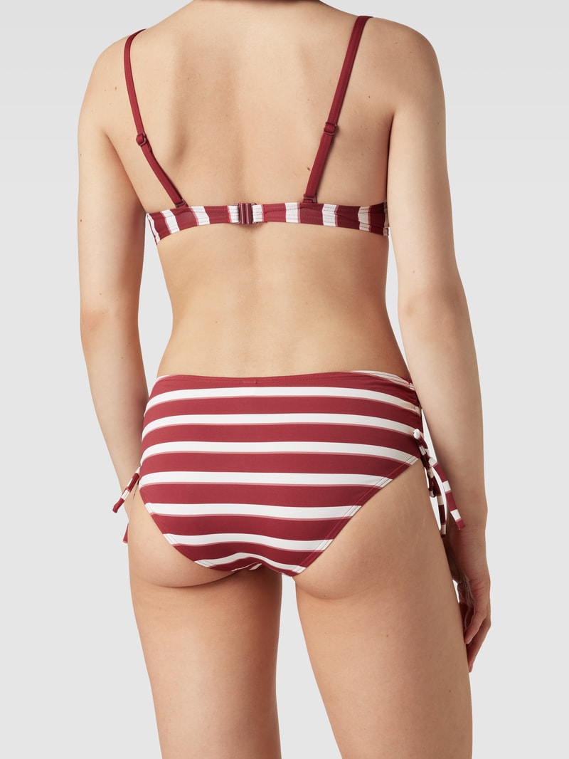 Bikini mit Streifenmuster Modell 'BRELA' in bordeaux rot