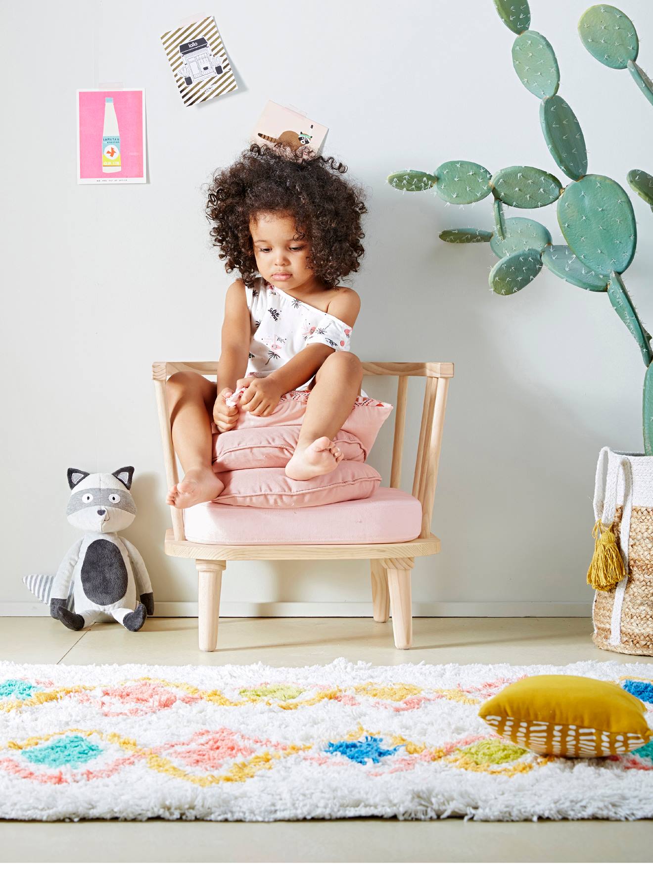 Vertbaudet Kinderzimmer Teppich HARLEKIN - mehrfarbig