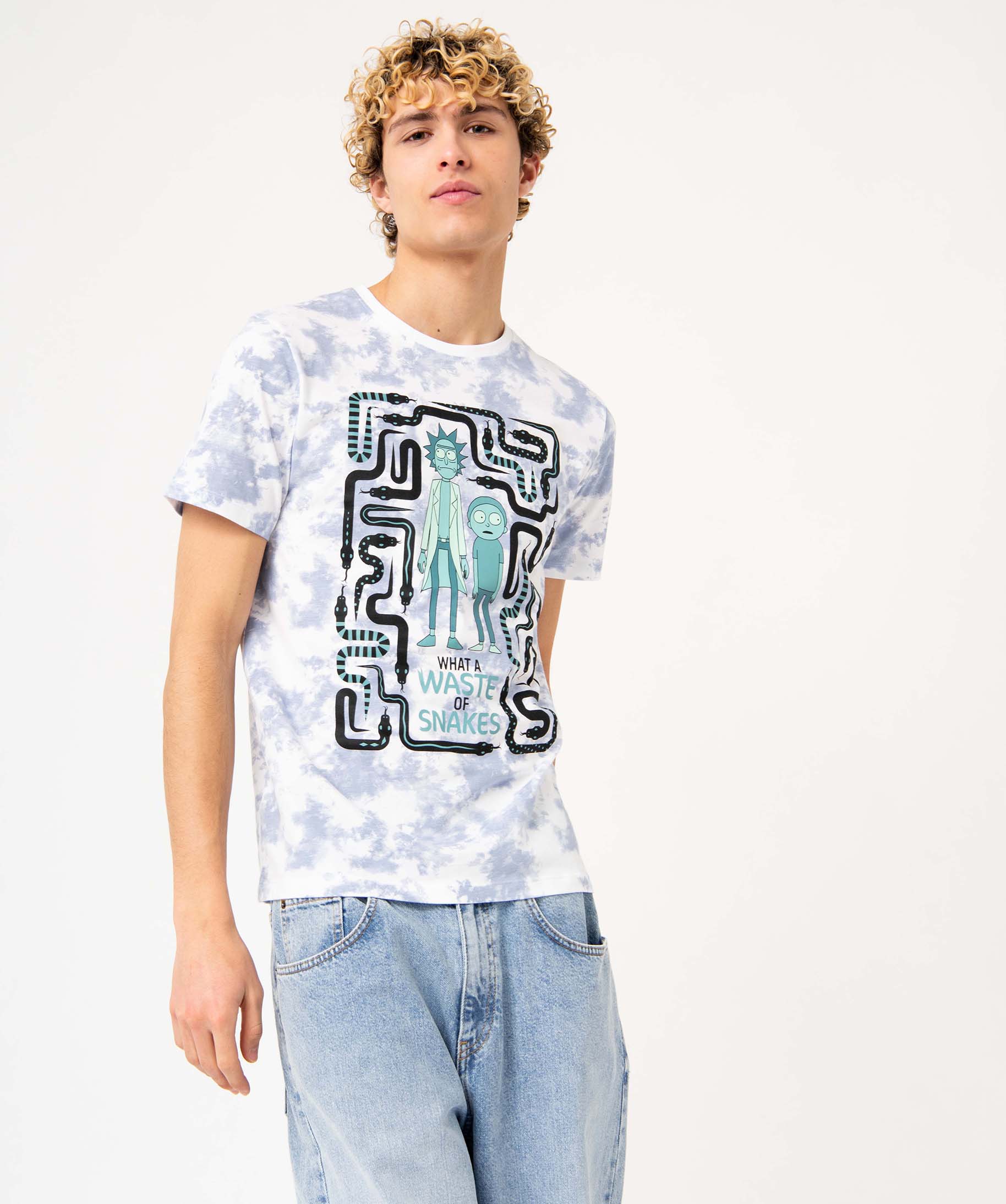 Tee-shirt homme à manches courtes imprimé - Rick & Morty blanc | GEMO