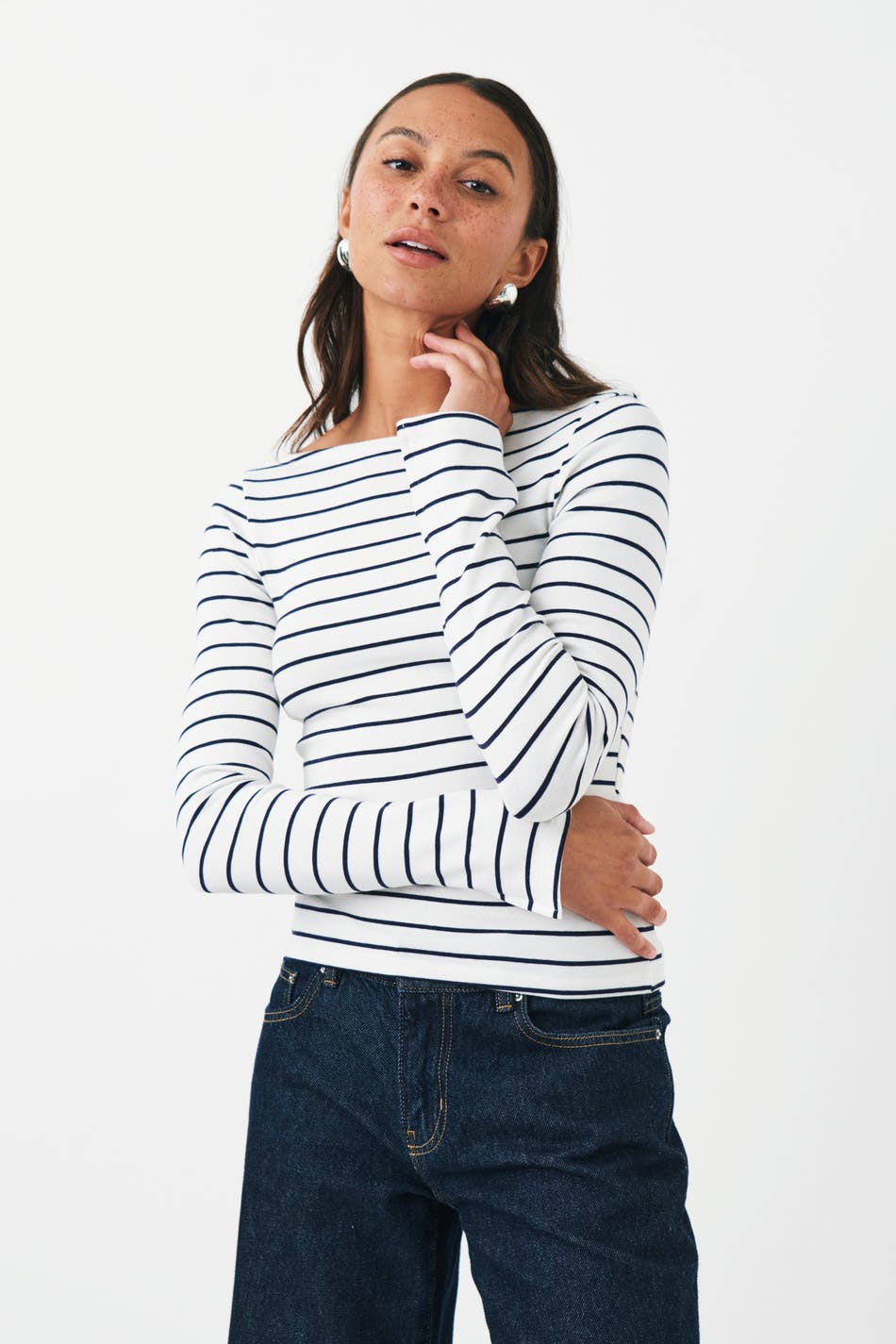 Soft boatneck top