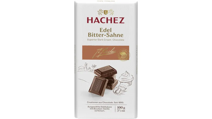 Hachez Edel Tafel Edelbitter-Sahne 100 g