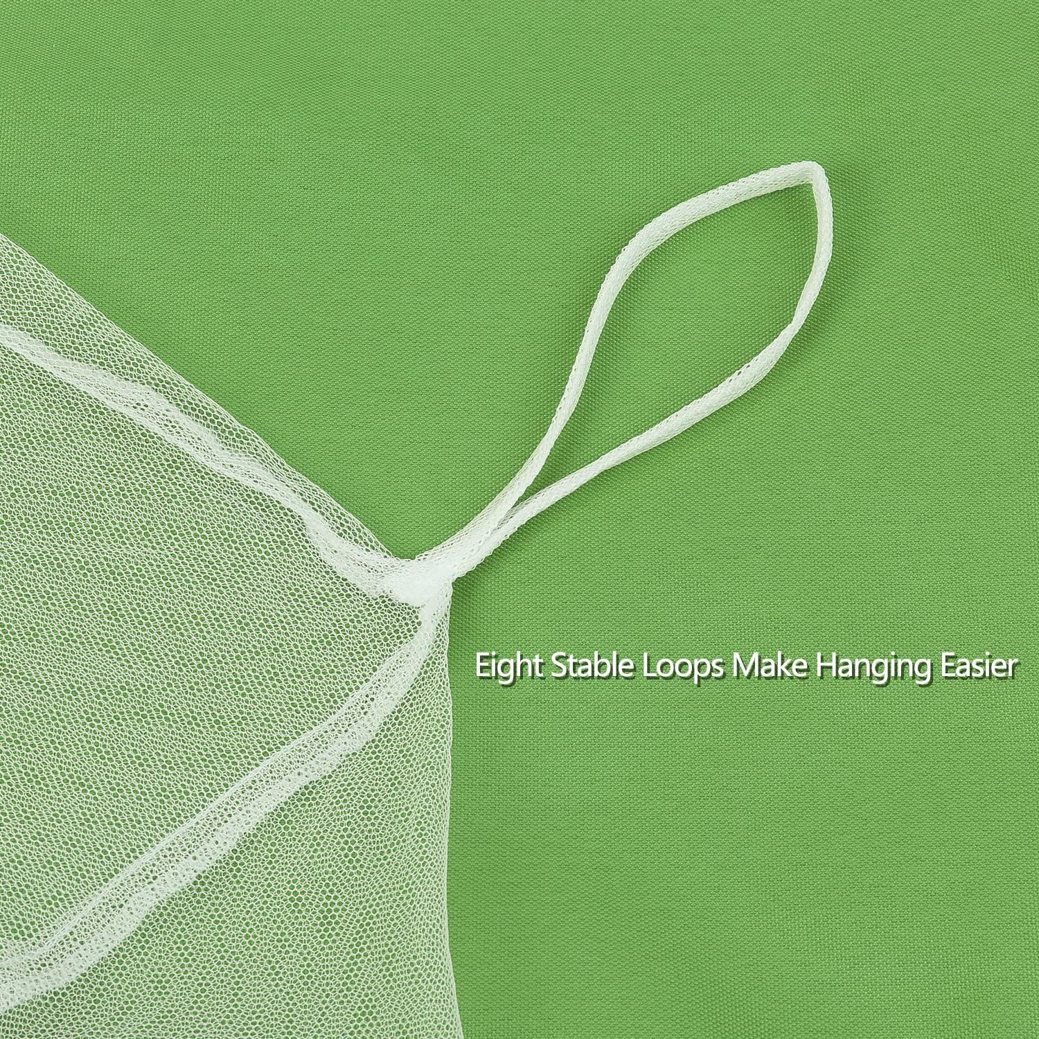 Sekey Moskitonetz Schutznetz XXL Insektenschutz Fliegennetz Doppelbett für In- & Outdoor, 220x100x200cm für Einzelbetten