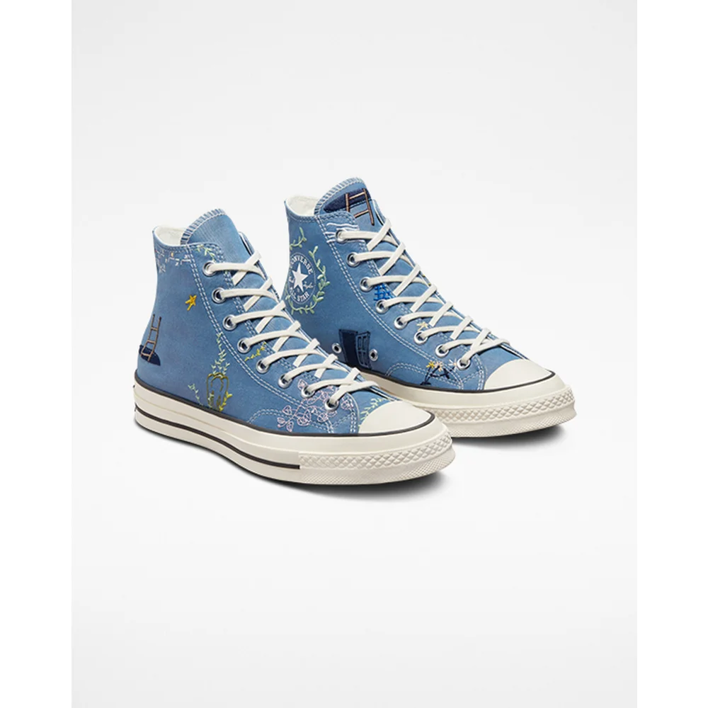 Converse Chuck 70 Embroidery High A03664C / blau