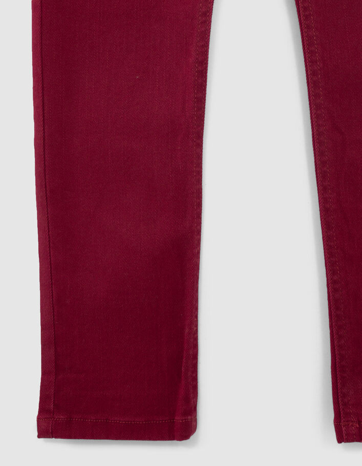 Jean SLIM rouge foncé upcyclé garçon