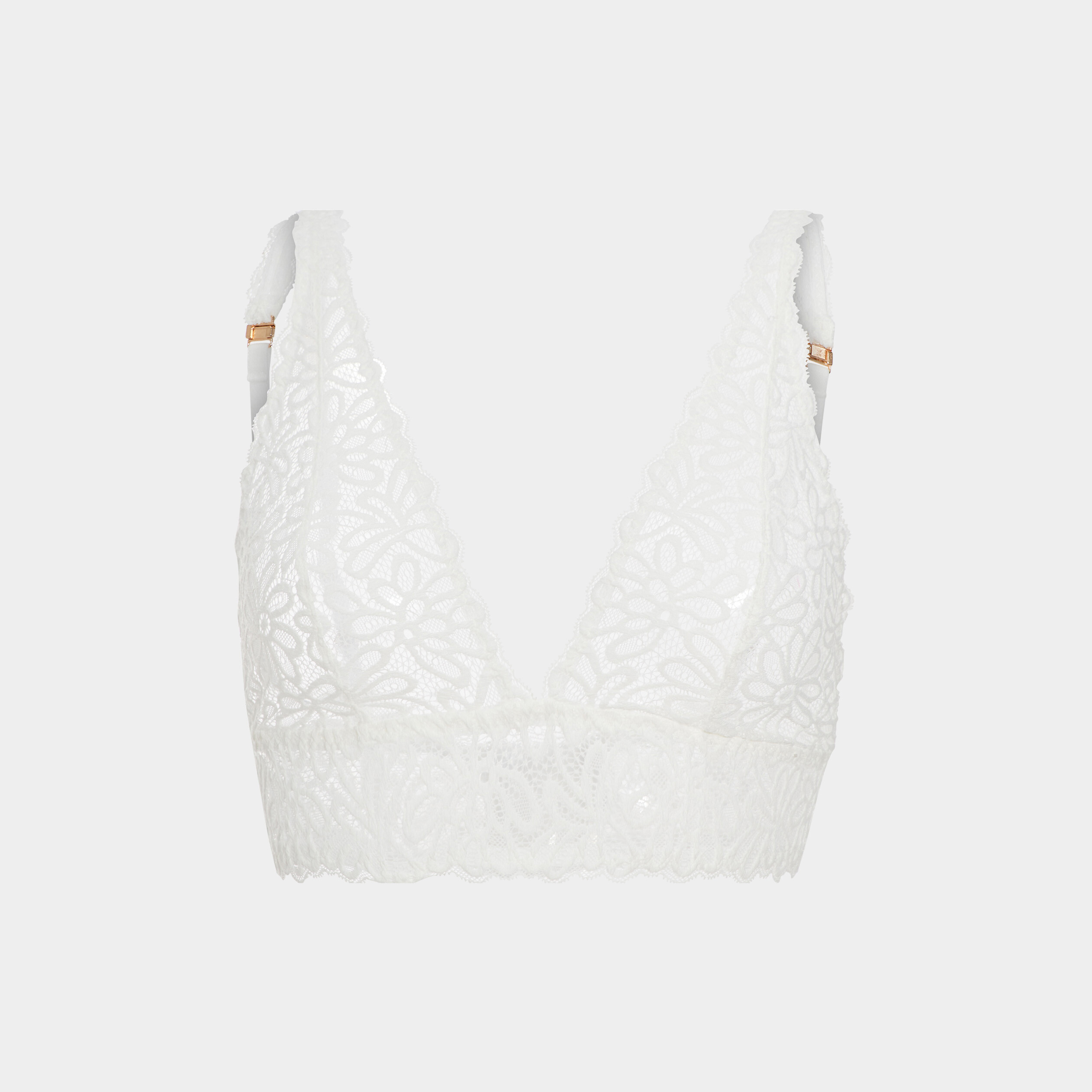 Soutien-gorge foulard dentelle mousseuse blanc femme | La Halle