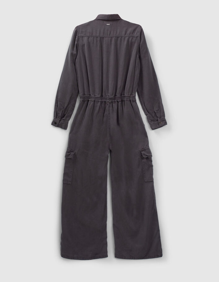 Combi longue grise zippée en Lyocell® fille