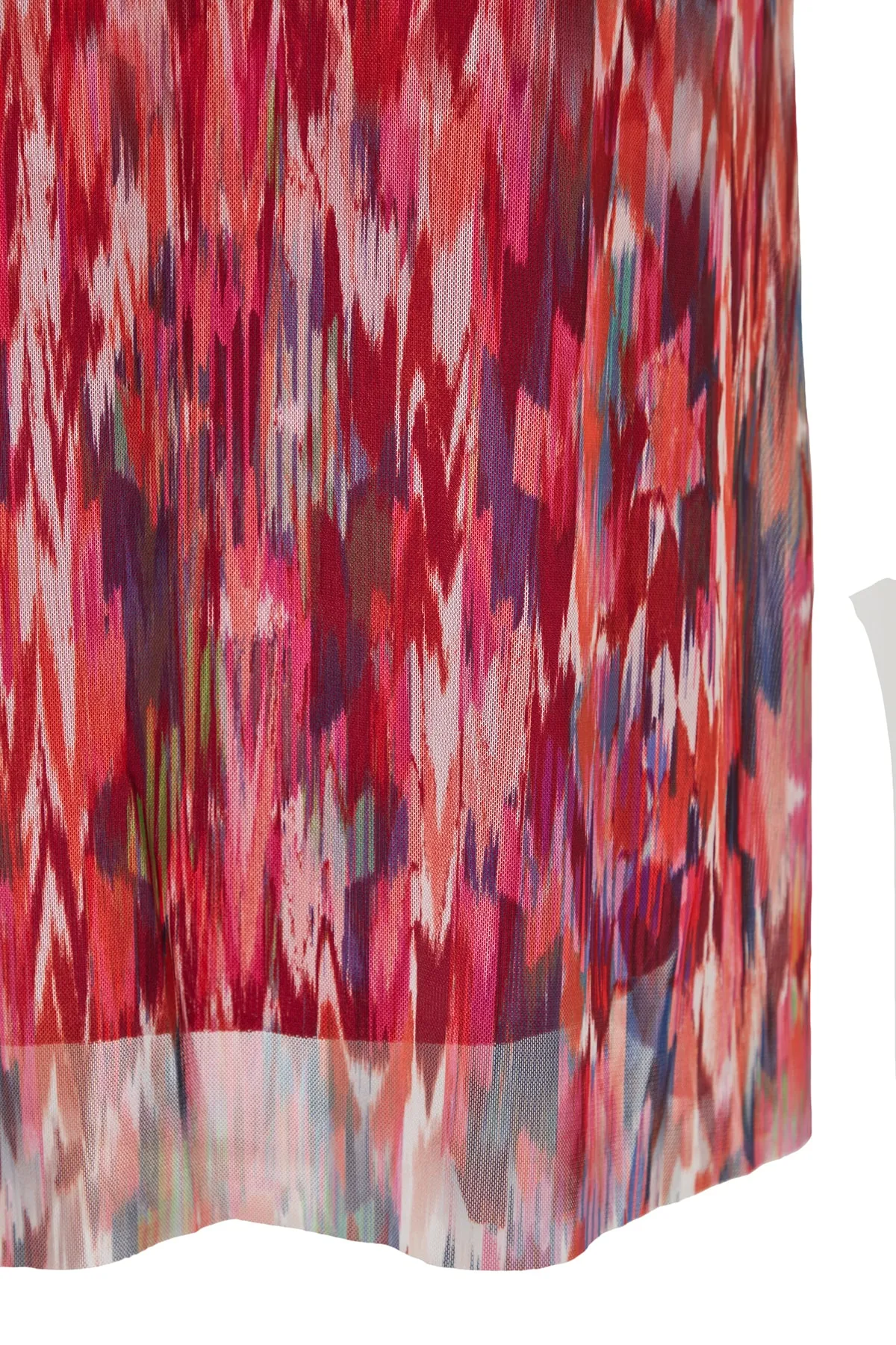 Trendyol Collection  Mehrfarbig gemustertes Midikleid mit überkreuztem Rücken und herzförmigem Ausschnitt in limitierter Auflage, Midikleid aus Tüll TWOSS23EL02092