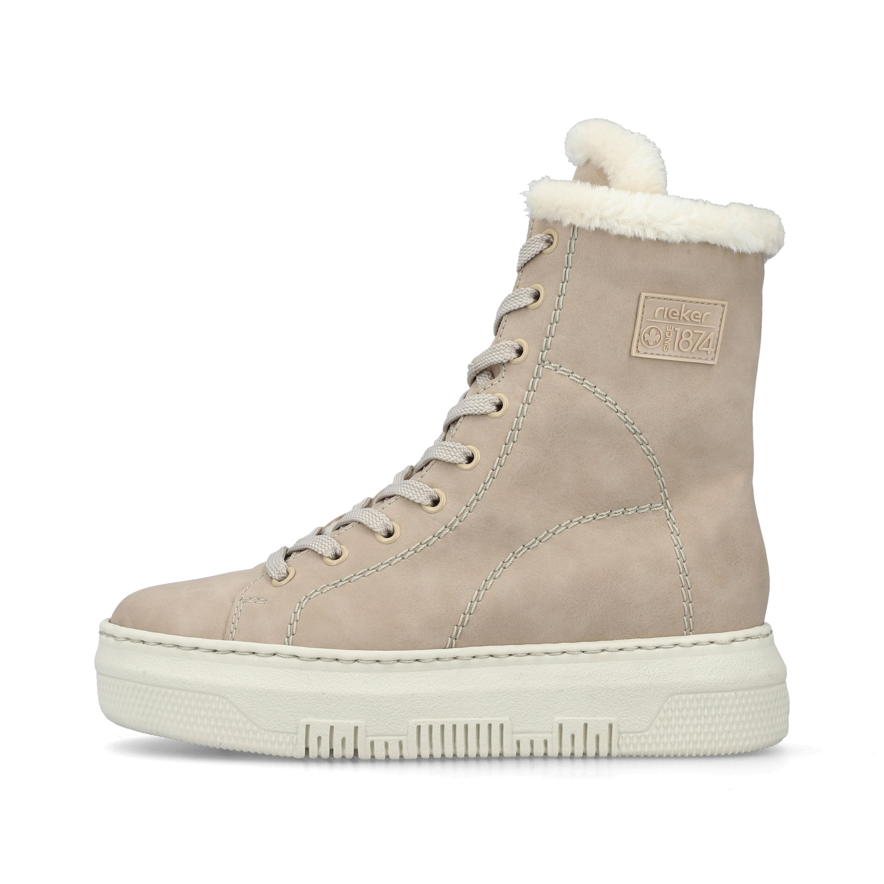 Rieker Damen Schnürstiefel champagner