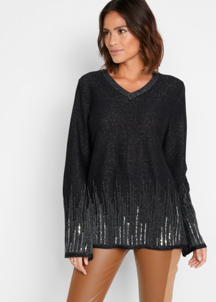 Pullover mit metallic Farbverlauf