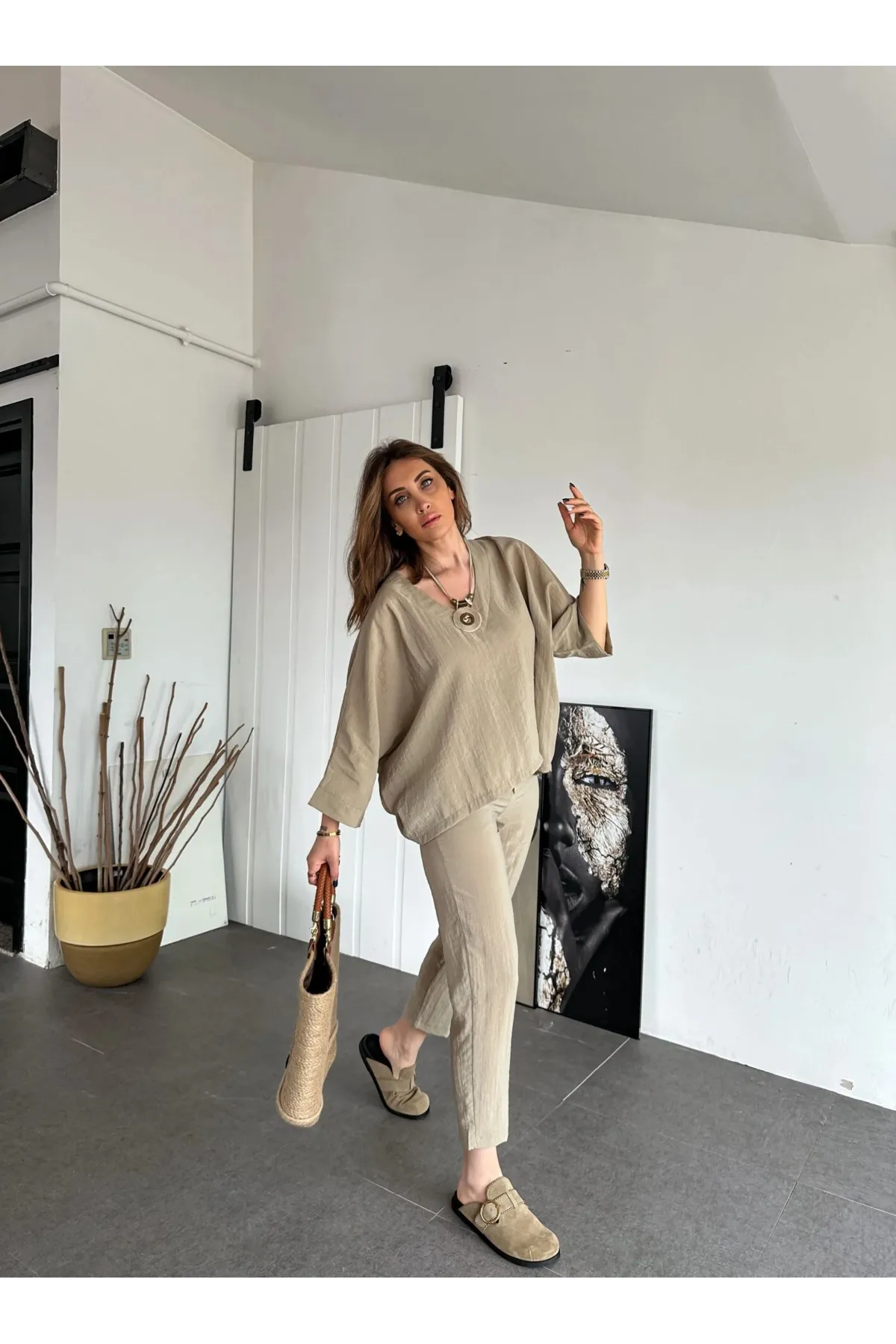 Laluvia  Oliven-Halsketten-Set