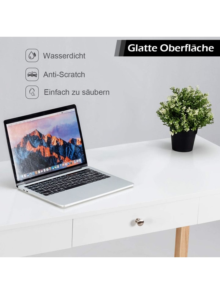 COSTWAY Schreibtisch mit Schublade in Hellbraun günstig kaufen onesize