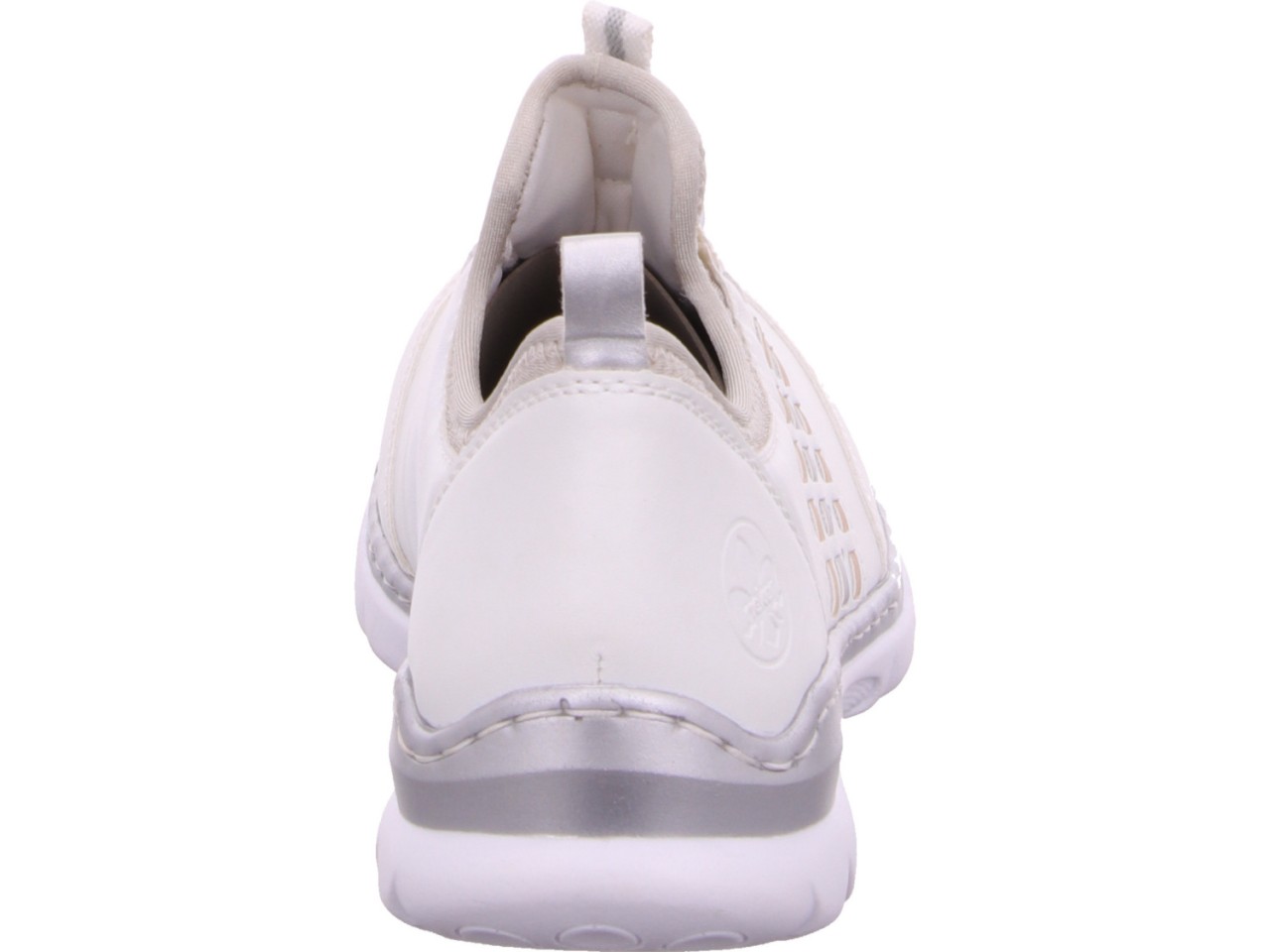 RIEKER Sportliche Slipper weiss