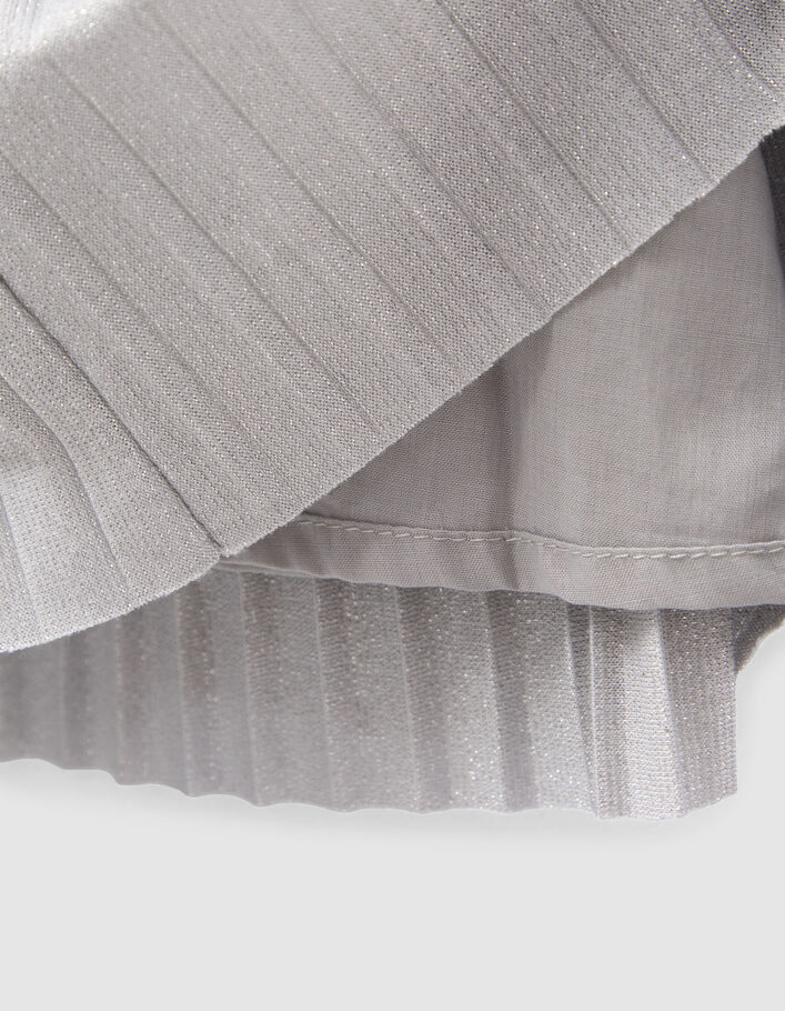 Robe argentée plissée bébé fille