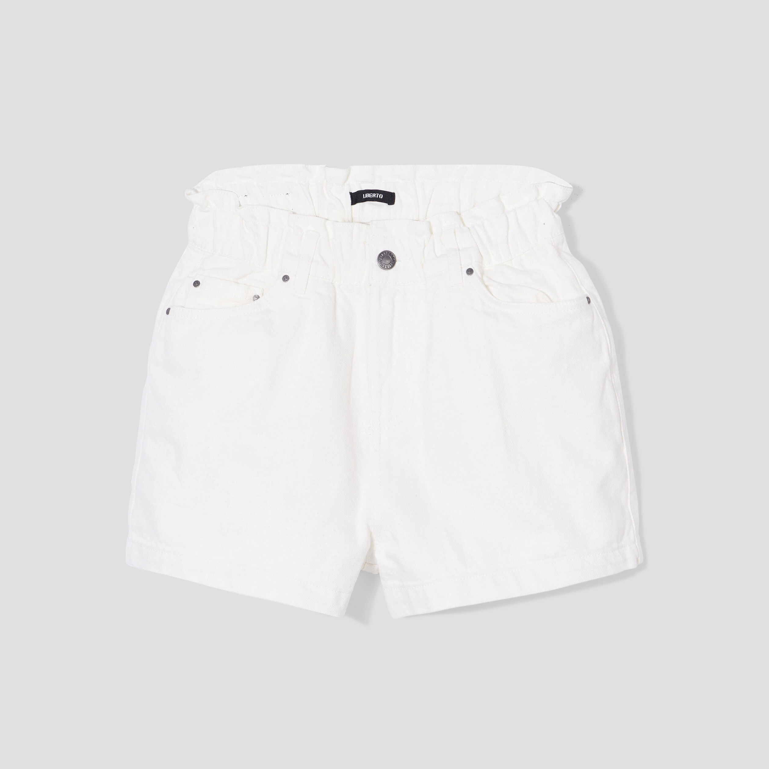 Short paperbag taille élastiquée Liberto blanc femme | La Halle