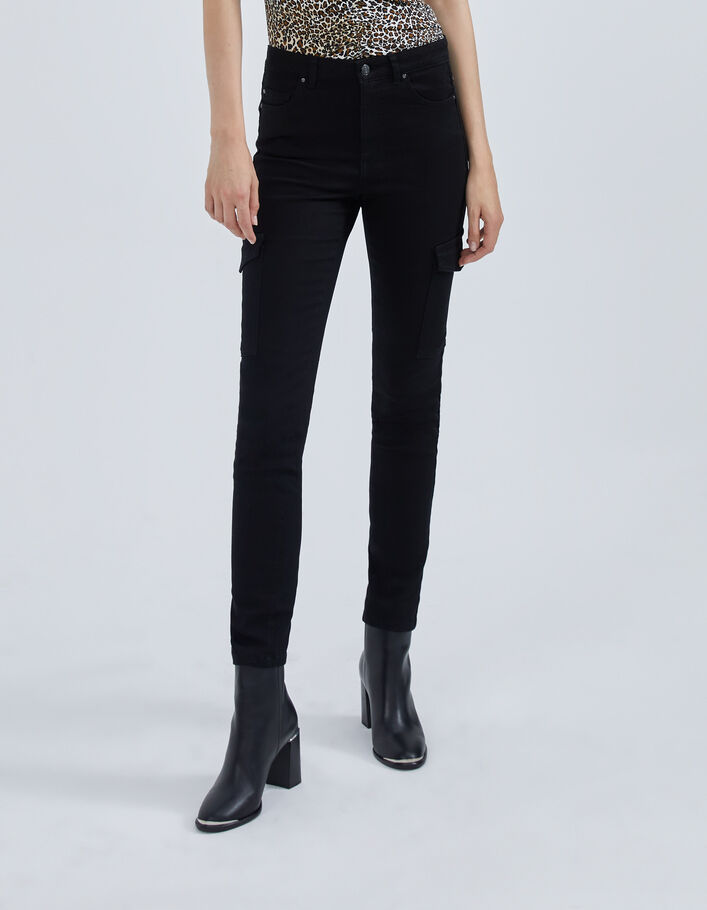 Jean slim battle noir effet sculpt up Femme