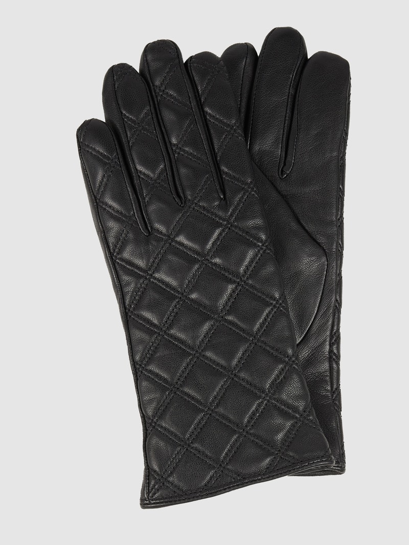 Handschuhe aus Leder in schwarz