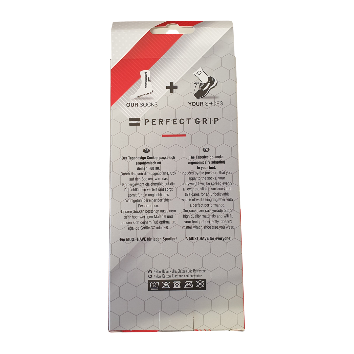 Tapedesign Gripsocks Superlight Socken Rot