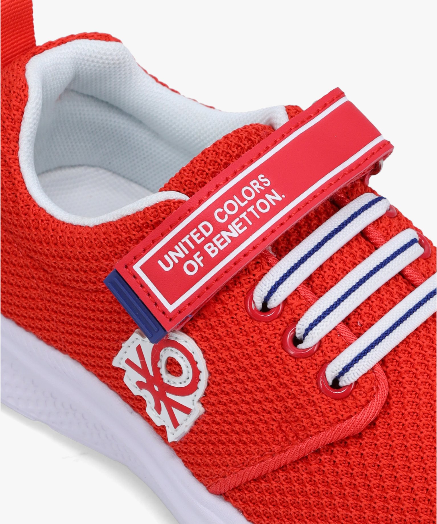 Baskets Garçon running dessus maille unie - Benetton rouge | GEMO
