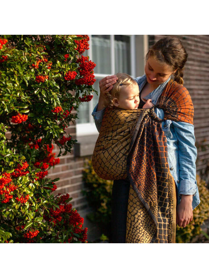 Hoppediz Babytragetuch Ring-Sling kbA in Darwin black günstig kaufen 70 x 200 cm