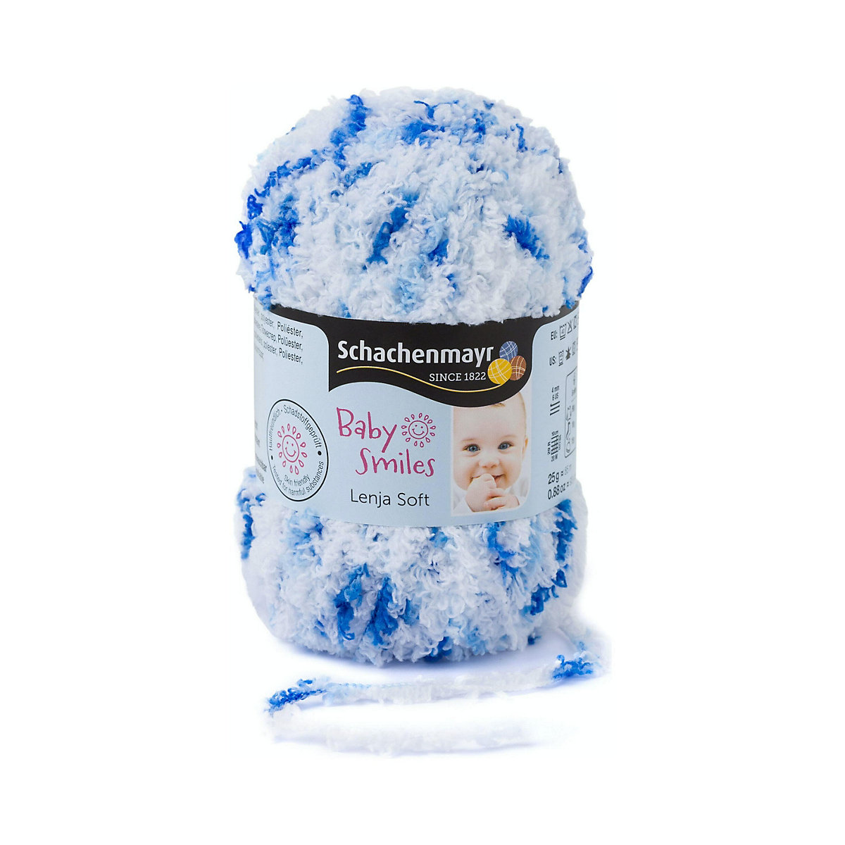 Handstrickgarne Baby Smiles Lenja Soft, 25g Blue Spot Col