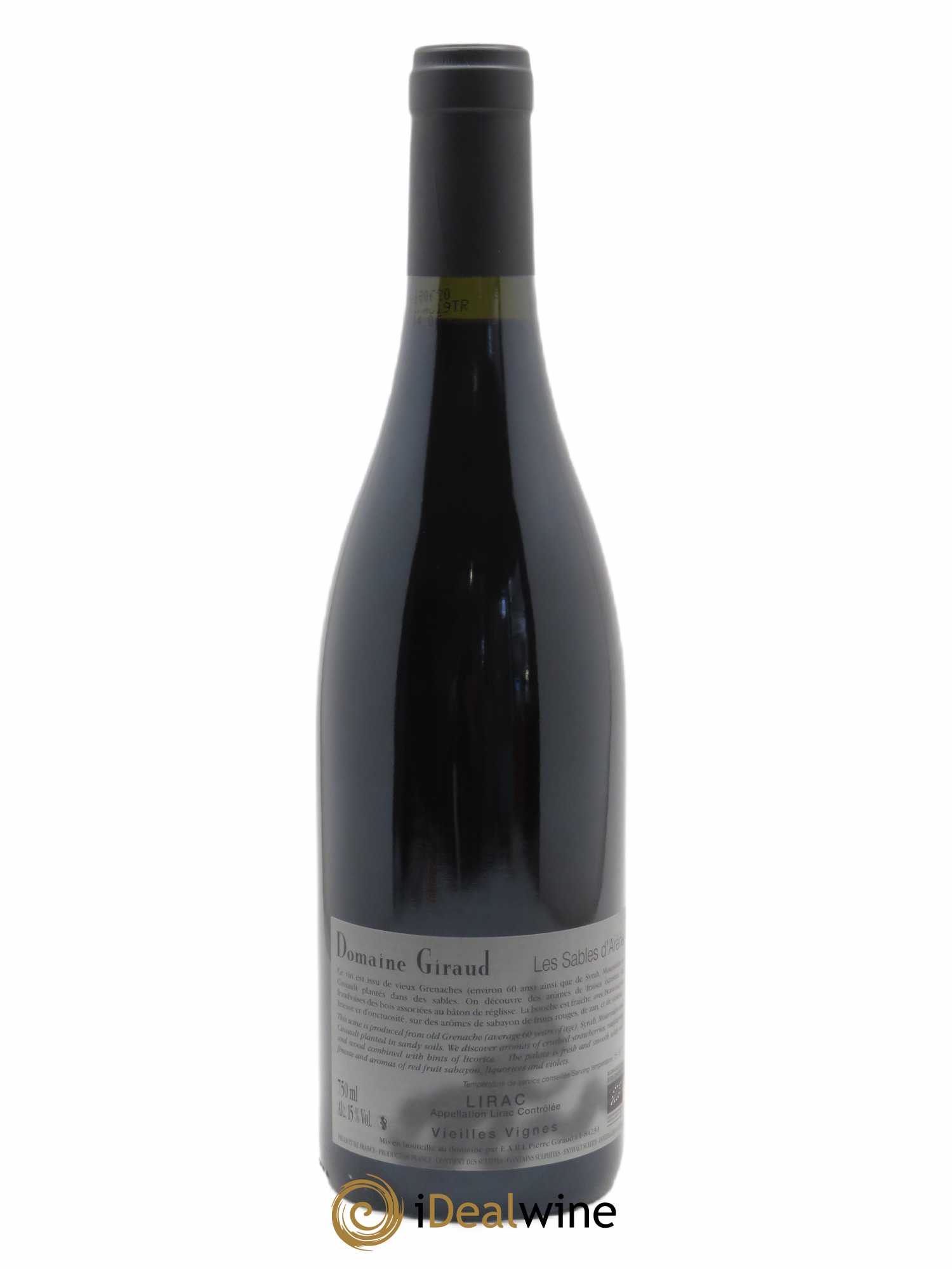 Lirac Les Sables d'Arènes Giraud (Domaine)  2019 - Lot de 1 Bouteille