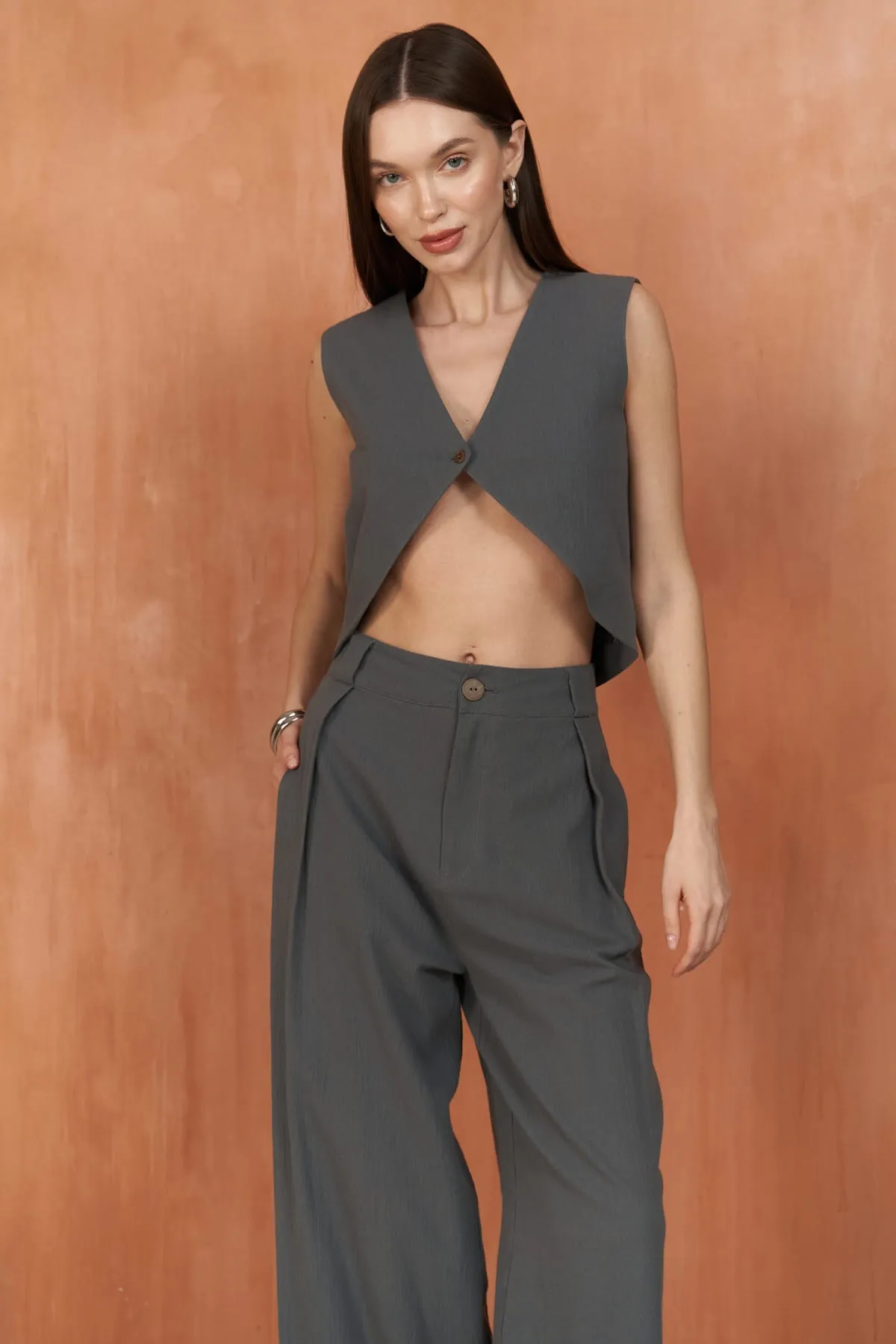 BOHEMAİ  Montana Anthrazit Weste Hosen Set