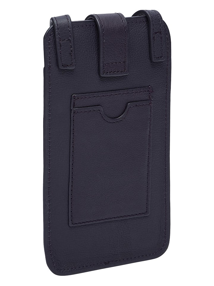 LIEBESKIND BERLIN Leder-Handytasche in Dunkelblau - (B)10 x (H)18 x (T)2,5 cm günstig kaufen onesize