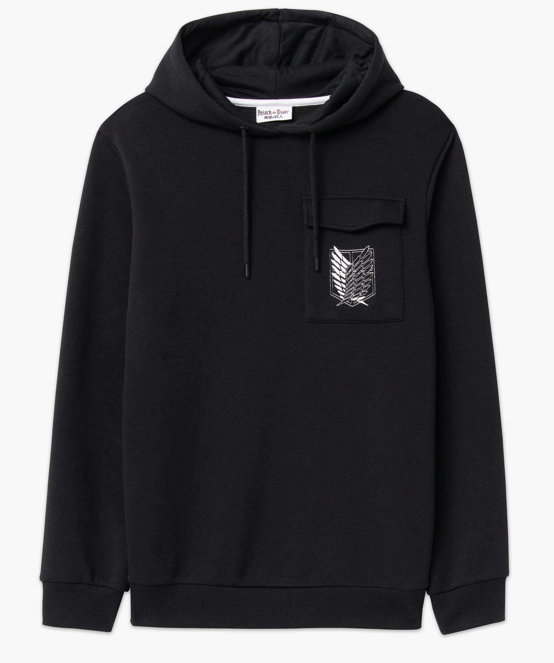 Sweat homme à capuche avec motif dos - Attack on Titan noir | GEMO
