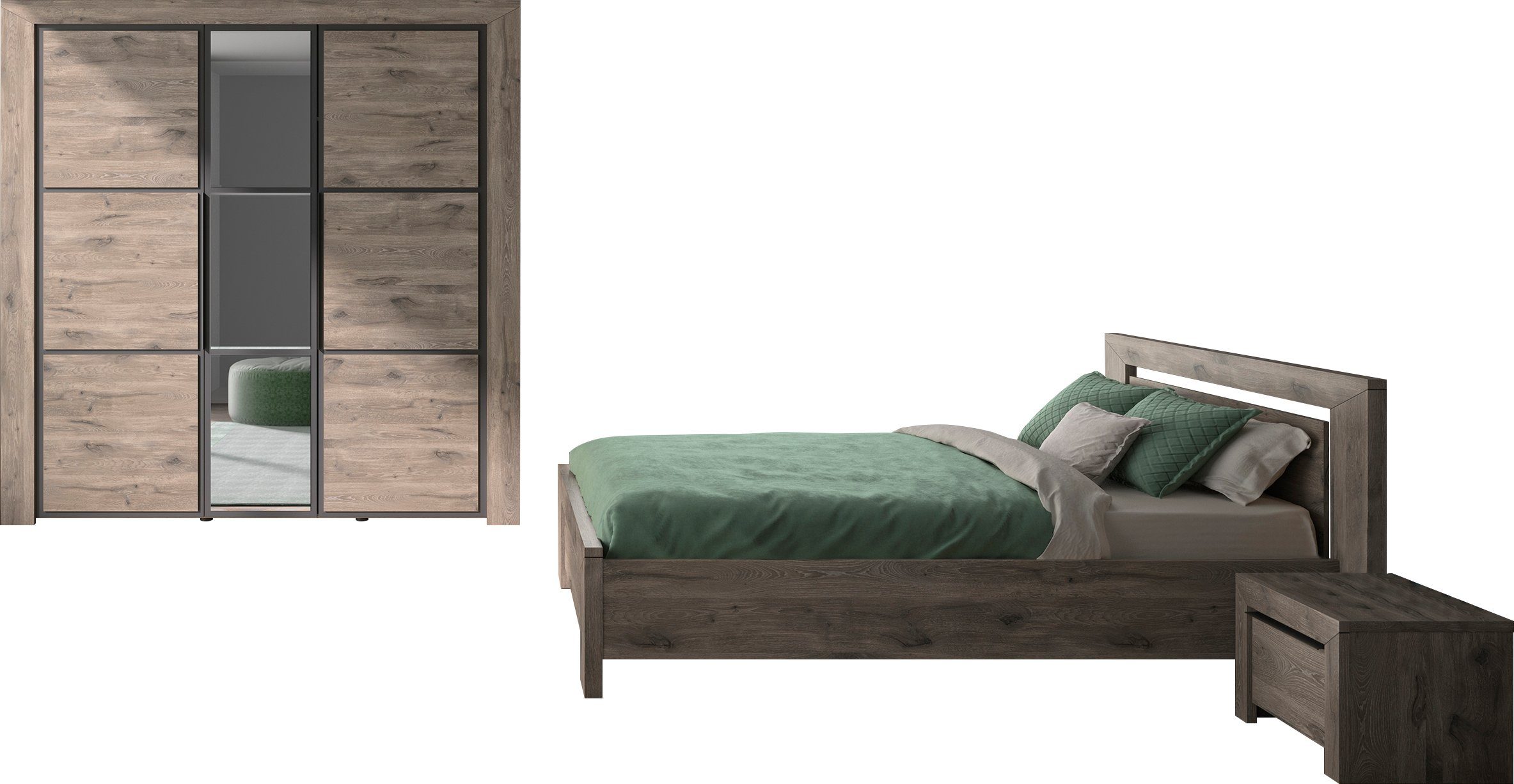Gami Jugendzimmer-Set Brugge, (Set, 4-St), In 2 Farben erhältlich