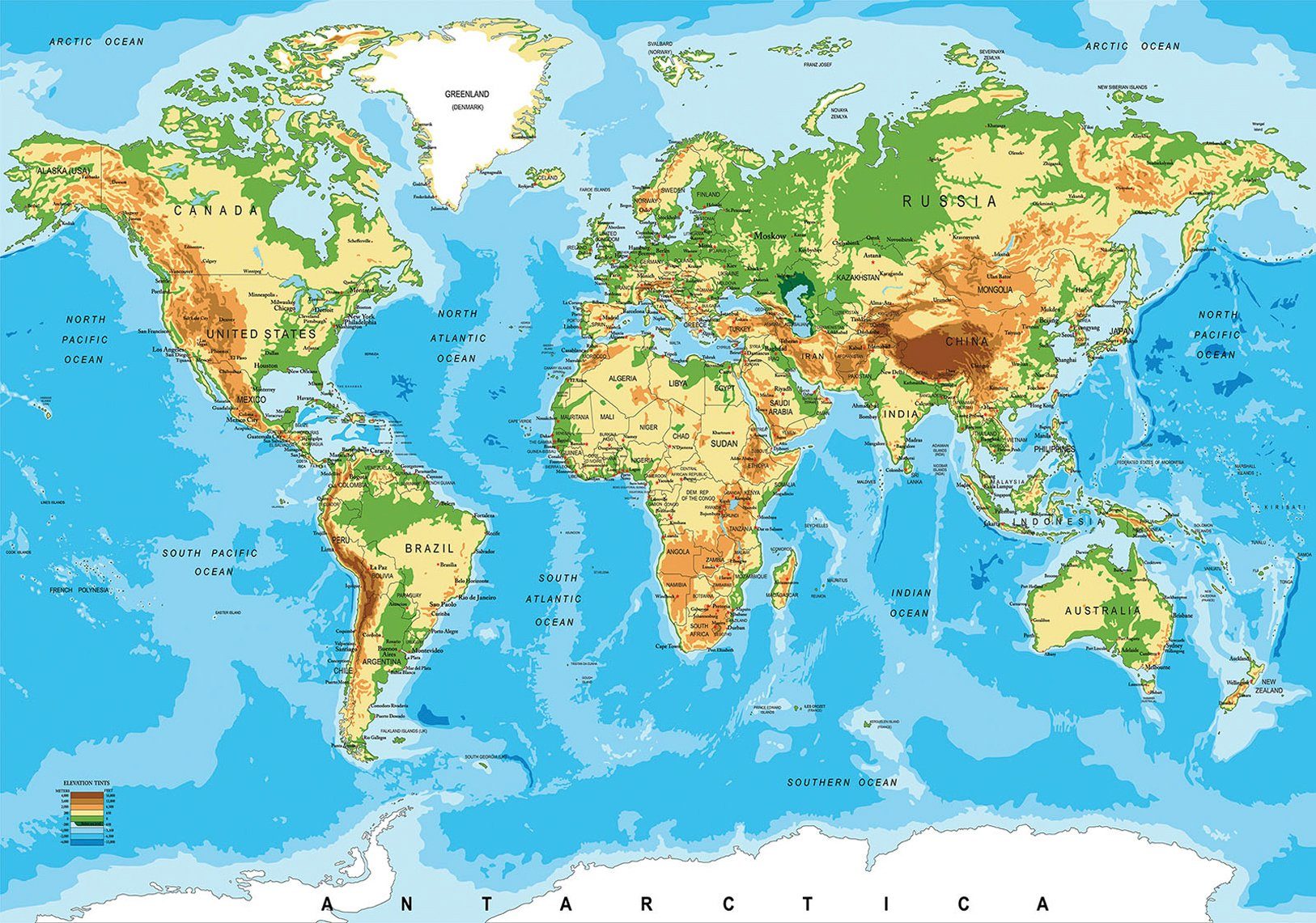 Consalnet Vliestapete WELTKARTE, grafisch, in verschiedenen Größen