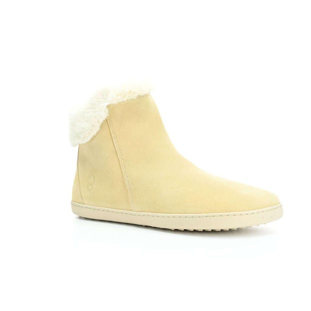 Shapen Fluffy Beige Winterbarfußschuhe