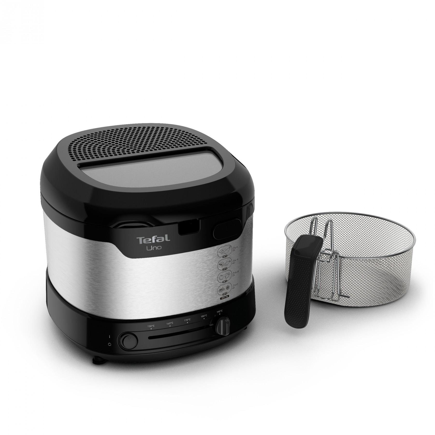 Tefal Fritteuse FF 215D Uno M, 1600 W, 1,8 Liter, Antihaft-Versiegelung, Thermostat, kompakt, große Kapazität