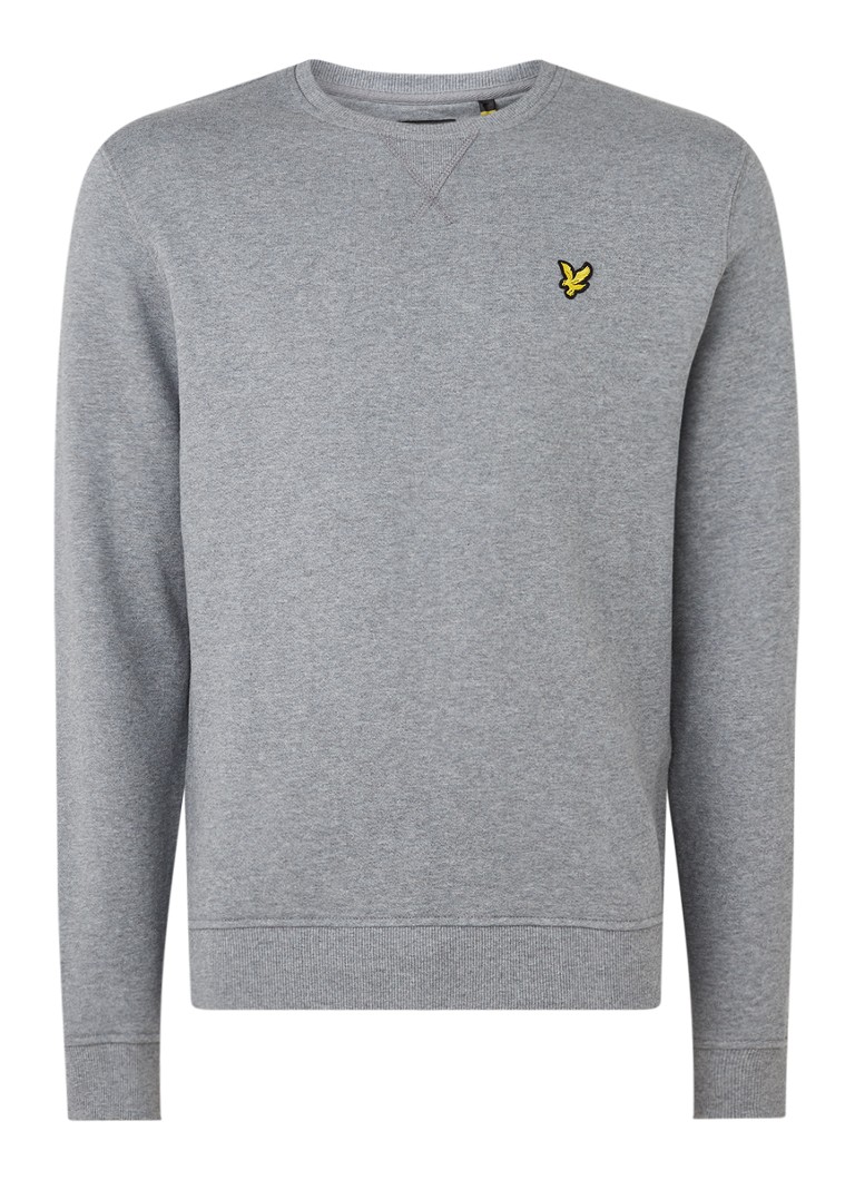 Lyle & Scott Bomullsgenser med logoapplikasjon