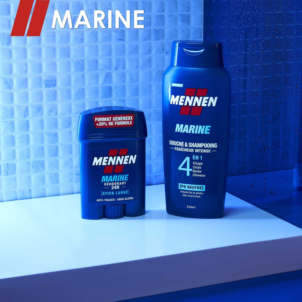mennen MARINE Deodorant homme 24H stick large sans alcool anti traces