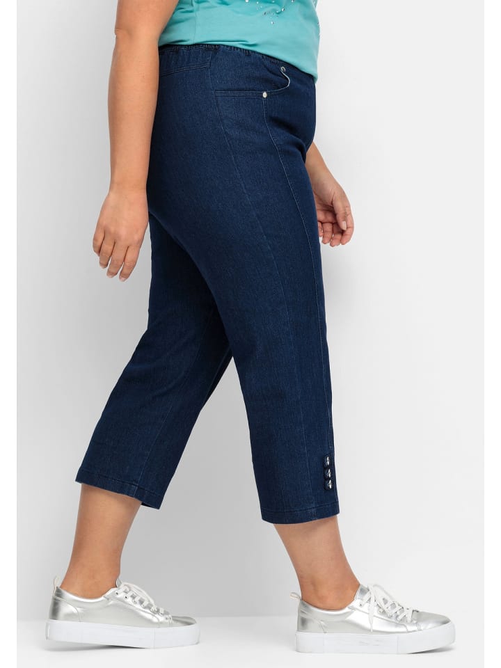sheego 7/8-Jeans in dark blue Denim günstig kaufen