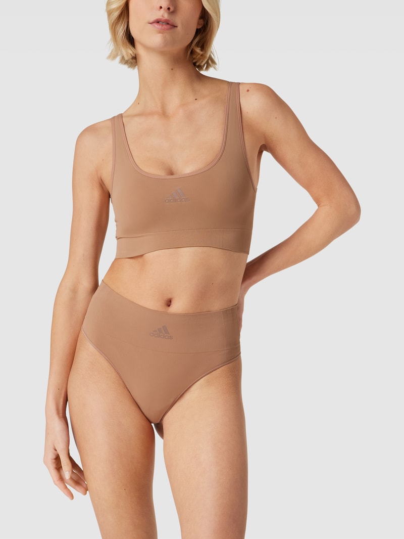 Bustier mit Label-Detail in hellbraun