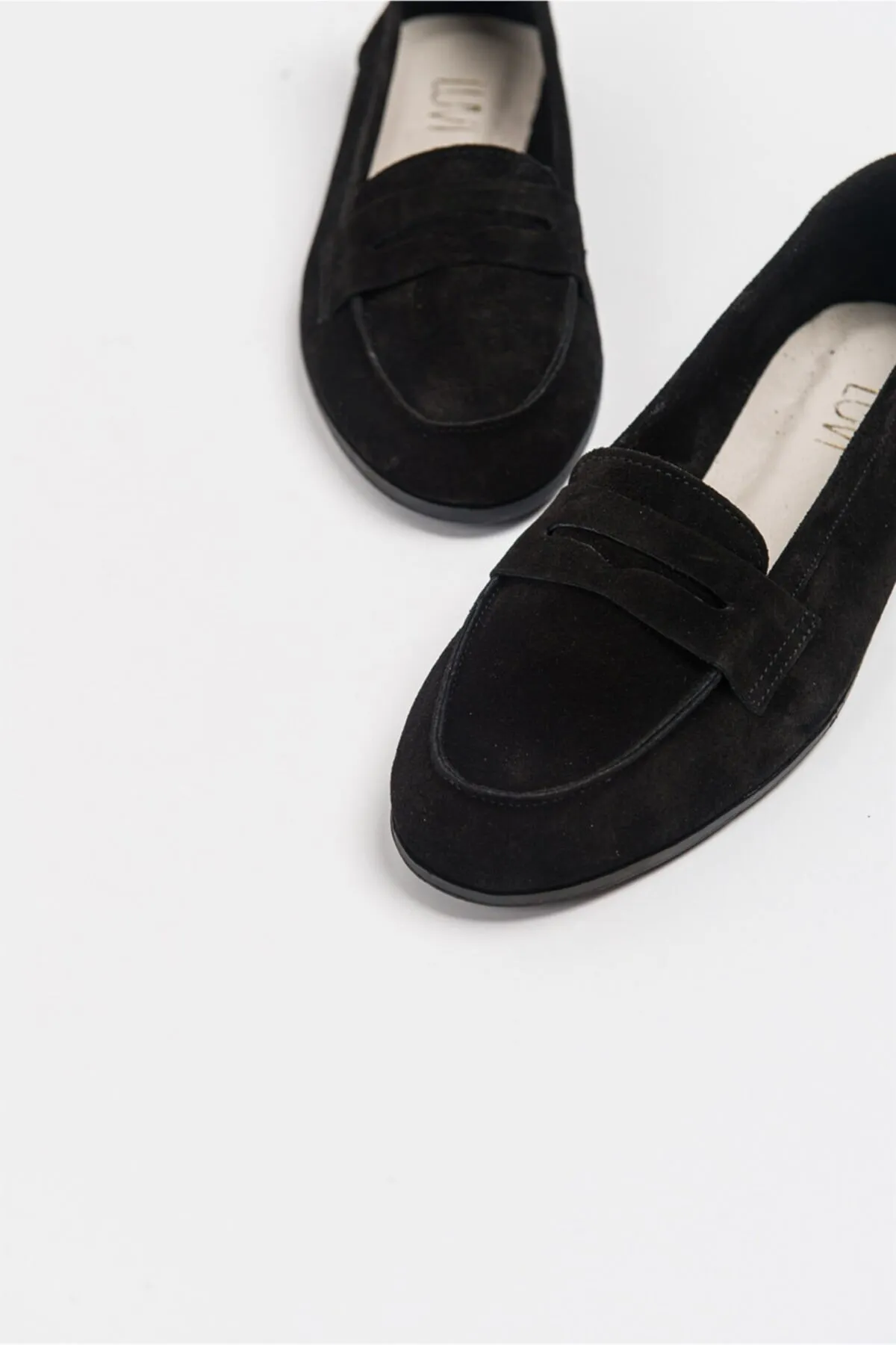 LuviShoes  Ballerinas für Damen aus schwarzem Wildleder Modell F02